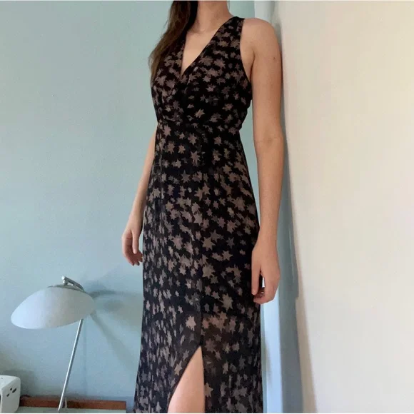 star print sheer dress SHEIN EZwear Sun, Moon, Stars Printed Sheer Mesh Dress